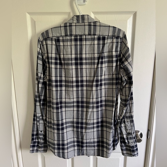 Jcrew slim blue grey plaid shirt - Picture 2 of 3